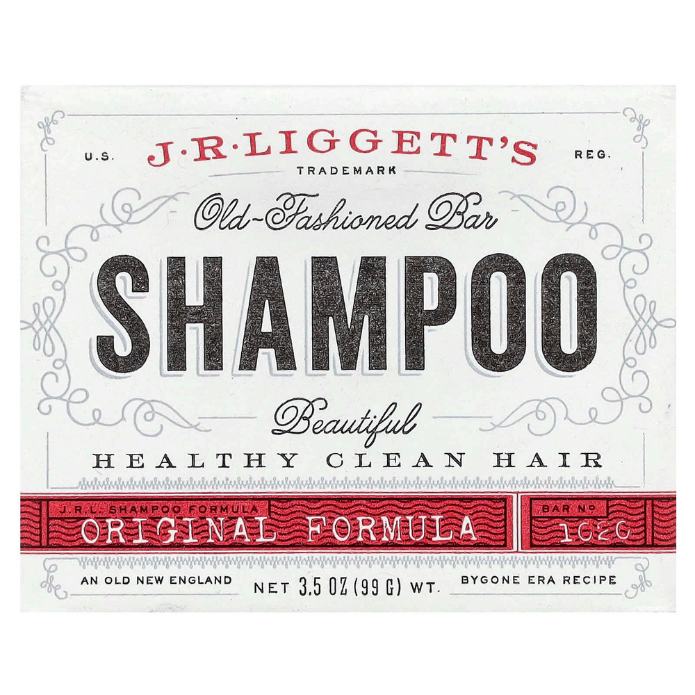 J.R. Liggett's, Шампунь-батончик Old Fashioned, оригинальная формула, 3,5 унции (99 г)