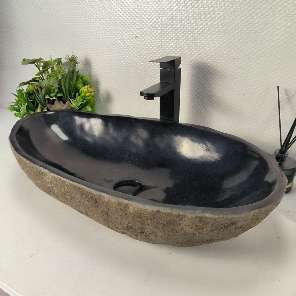 Раковина из речного камня RS-64971 69*37*13 0866