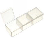 Таблетница - органайзер 3 ячейки «VOSTOKDOM», микс три цвета, 7.2*2*1.5см