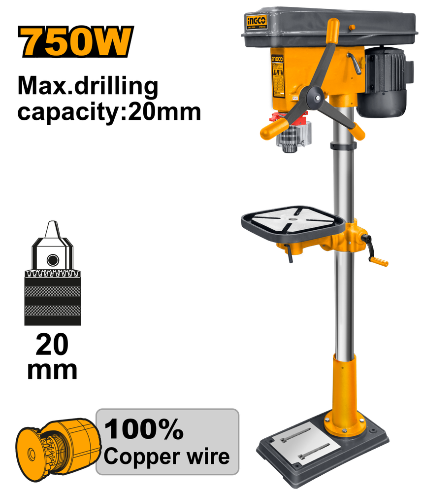 Сверлильный станок INGCO DP207502 INDUSTRIAL 750 Вт