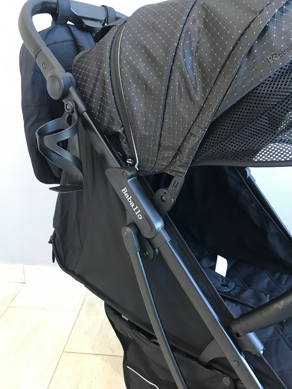 Коляска прогулочная Babalo 2024 Звезда текстиль на черной раме