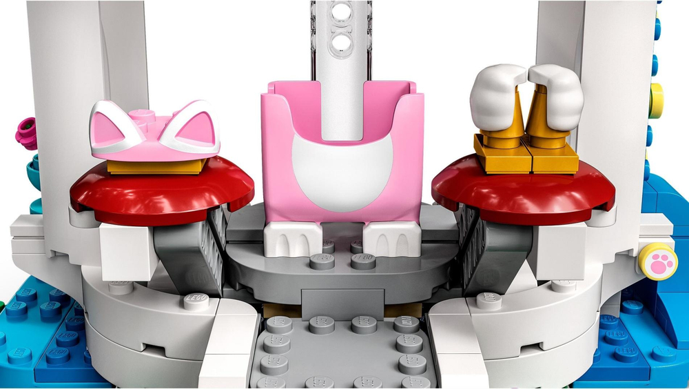 Конструктор Лего Супер Марио Наряд Пич-кошки и Ледяная башня 71407 | LEGO Super Mario Cat Peach Suit Tower 494 детали 7+
