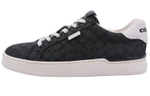 COACH Coach Lowline fabric wear-resistant lightweight letter lace-up low-top fashion sneakers women's black