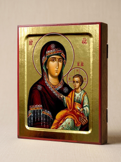 Икона Пресвятой Богородицы, Попская на дереве: 125 х 160 (Синопсисъ)