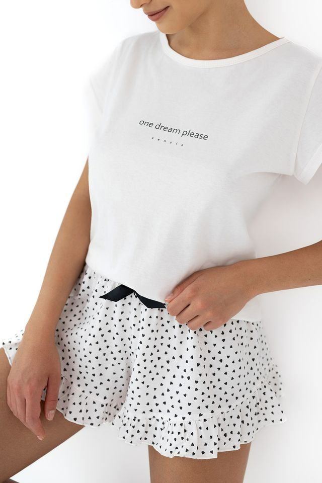 Пижама с принтованными шортиками Aurora