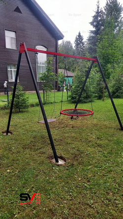 Монтаж уличных качелей Sv Sport