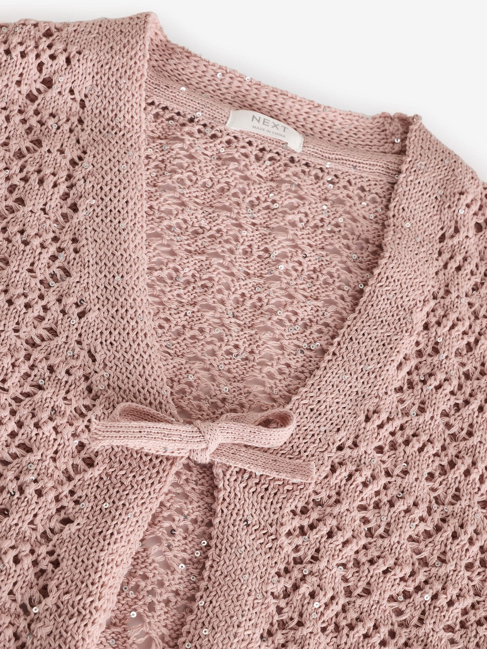 Кардиган вязаный для девочки Next E62-075, Розовый