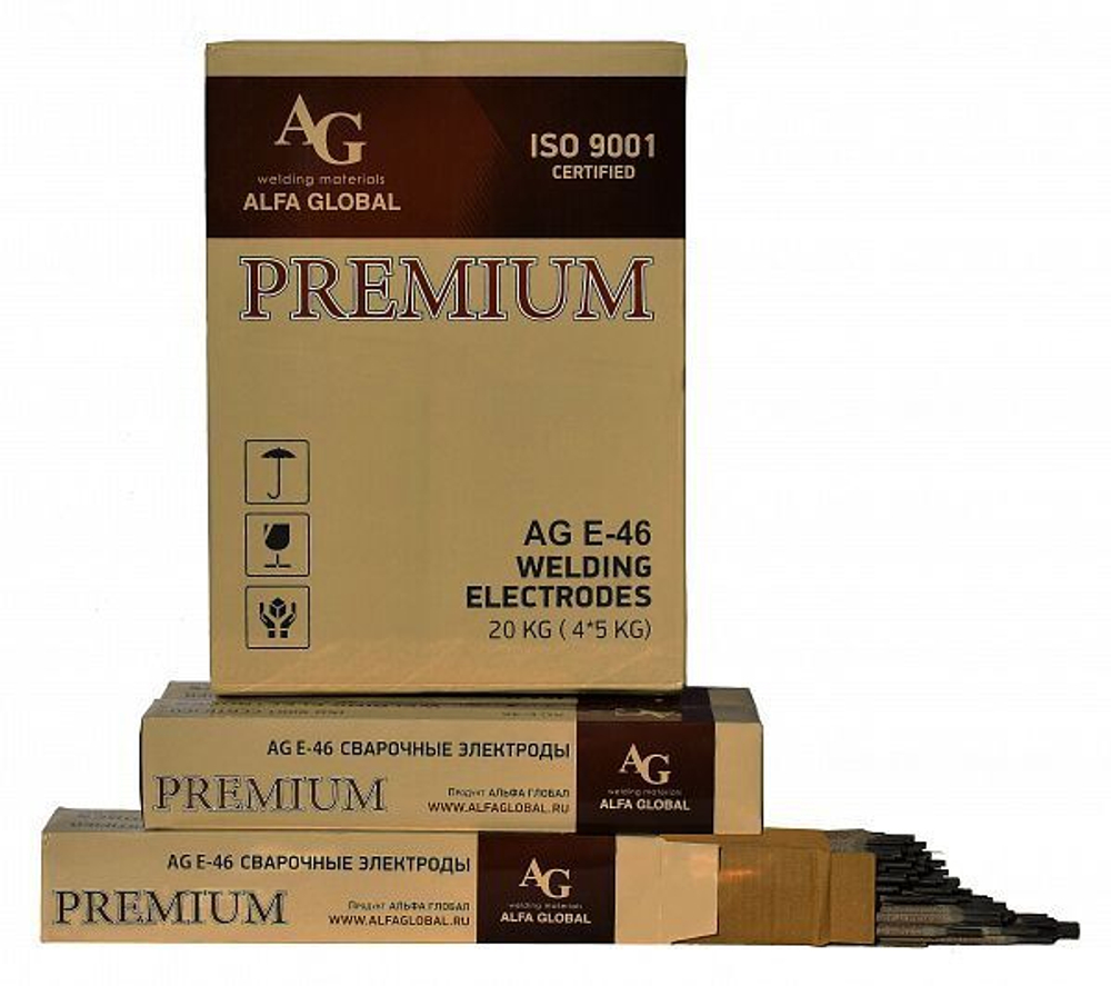 Электроды для сварки AG E- 46 PREMIUM диаметр 2,5 мм 1кг (ОК 46.00)