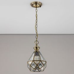 Citilux Витра-1 CL442110 Подвесной светильник витражный Бронза