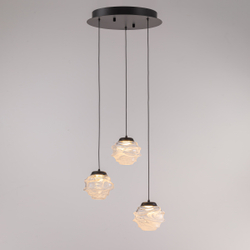 Подвесной светильник MD25030003-3A matt black/clear