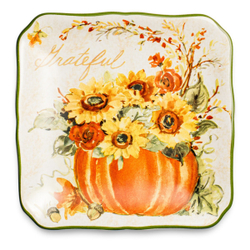 Тарелка пирожковая квадратная 15см Certified Int Осеннее утро Grateful