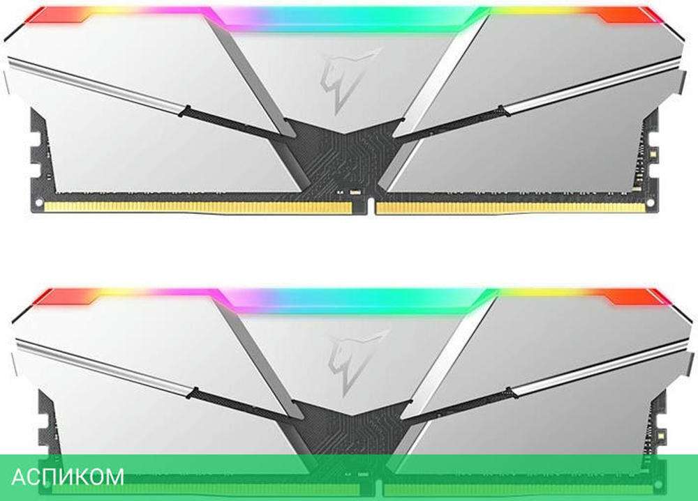 Оперативная память Netac Shadow RGB 16Gb DDR4 Silver (NTSRD4P32DP-16S)