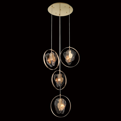 Подвесной светильник P60669-4 gold/clear