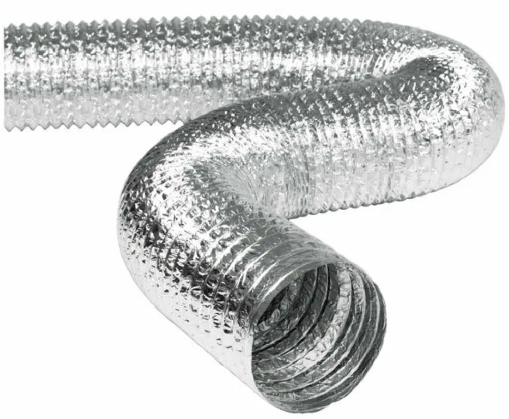 Воздуховод гибкий армированный металлизированная пленка 70 мкм, D150 мм L10 000 мм