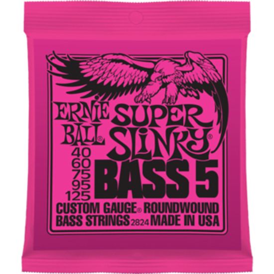 Струны для 5 струнной бас-гитары ERNIE BALL 2824 Nickel Wound Slinky Super 40-125