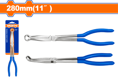 Длинногубцы с удлинёнными рукоятками и закругленным носиком 280 мм WADFOW WPL5E11