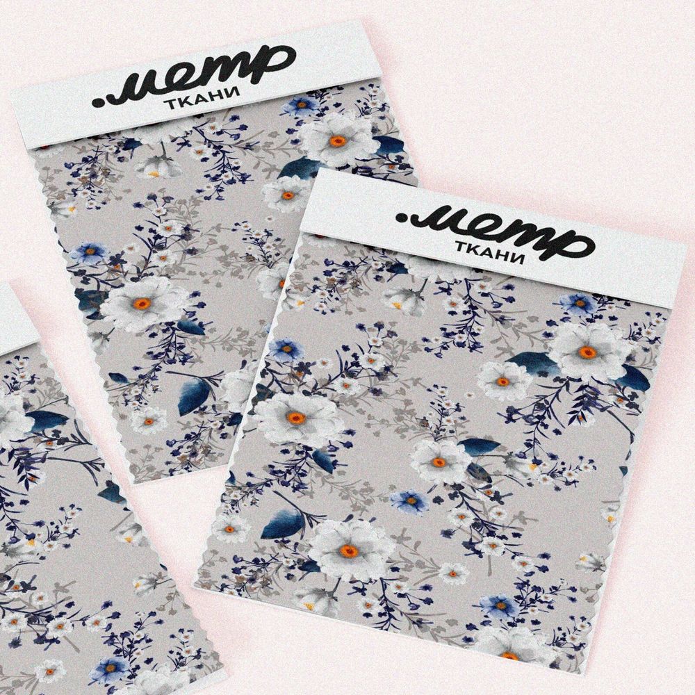 Ткань блэкаут насыщенный акварельный весенний букет