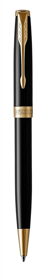Шариковая ручка Parker Sonnet 1931497, Lacquer Deep Black GT, стержень: M, цвет чернил: black , в подарочной упаковке
