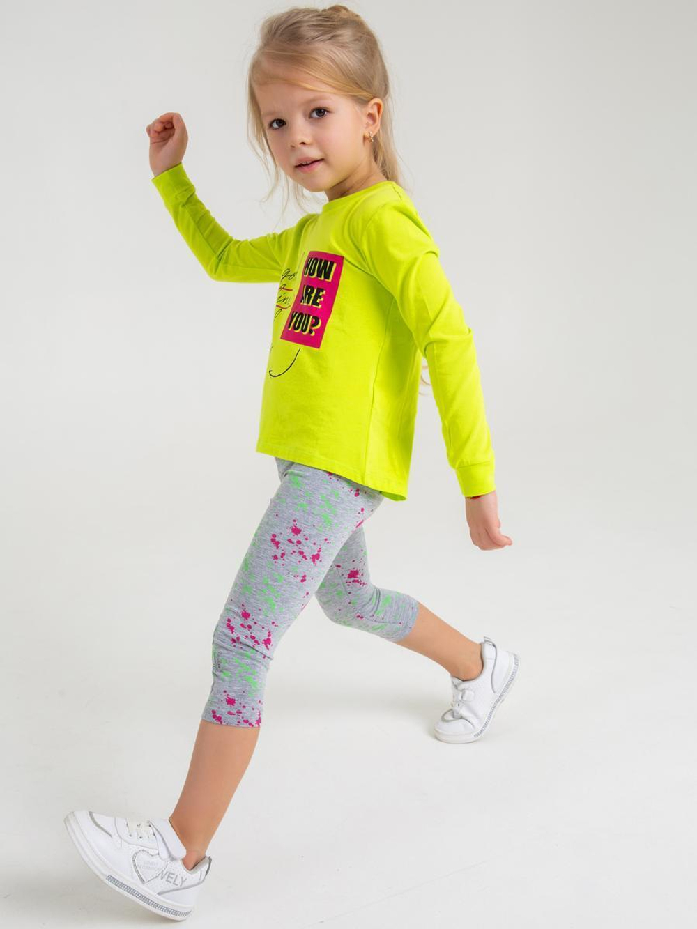 Бриджи, серый меланж, р.116, (Батик) 02588_BAT