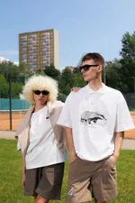 Поло Ruff Global Wildlife Badger белое