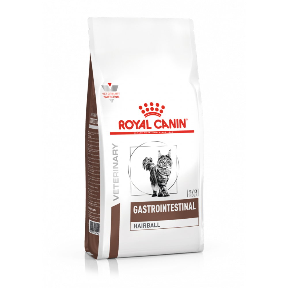 Royal Canin Gastrointestinal Hairball Гастроинтестинал Хэйрболл Корм сухой диета для взрослых кошек предотвращение образования волосяных комочков 2кг