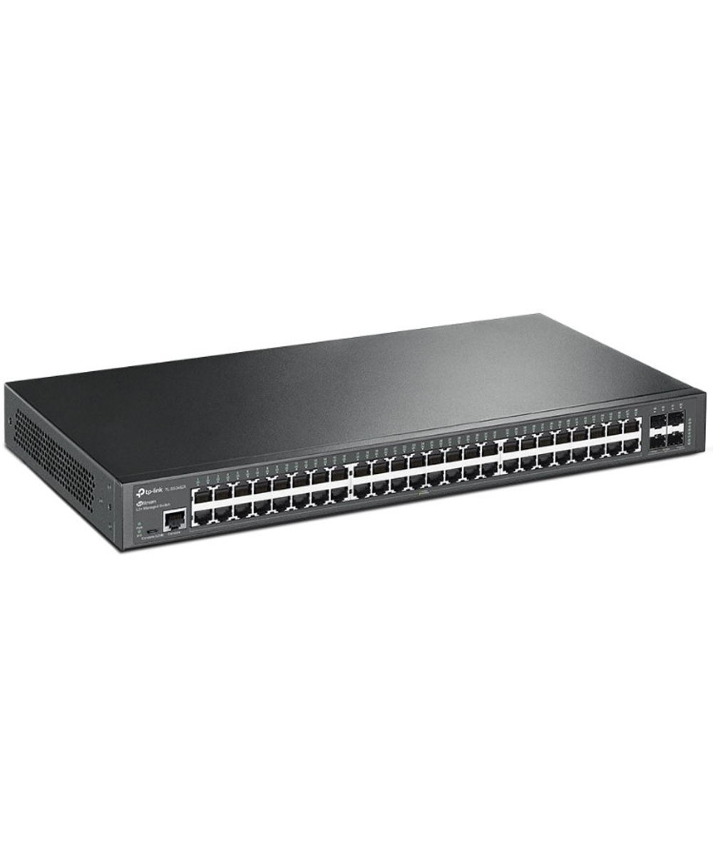 TP-Link SG3452X Управляемый коммутатор JetStream уровня 2+ с 48 гигабитными портами RJ45 и 4 портами SFP+