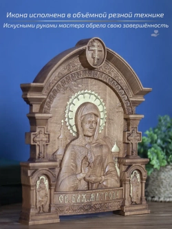 Матрона Московская (03), икона из дерева, 32х26х3,8 см