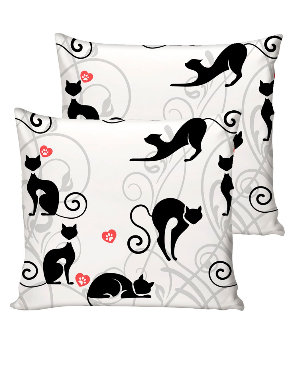 Комплект наволочек 2шт Сказка "Кошки на белом" 70х70 см