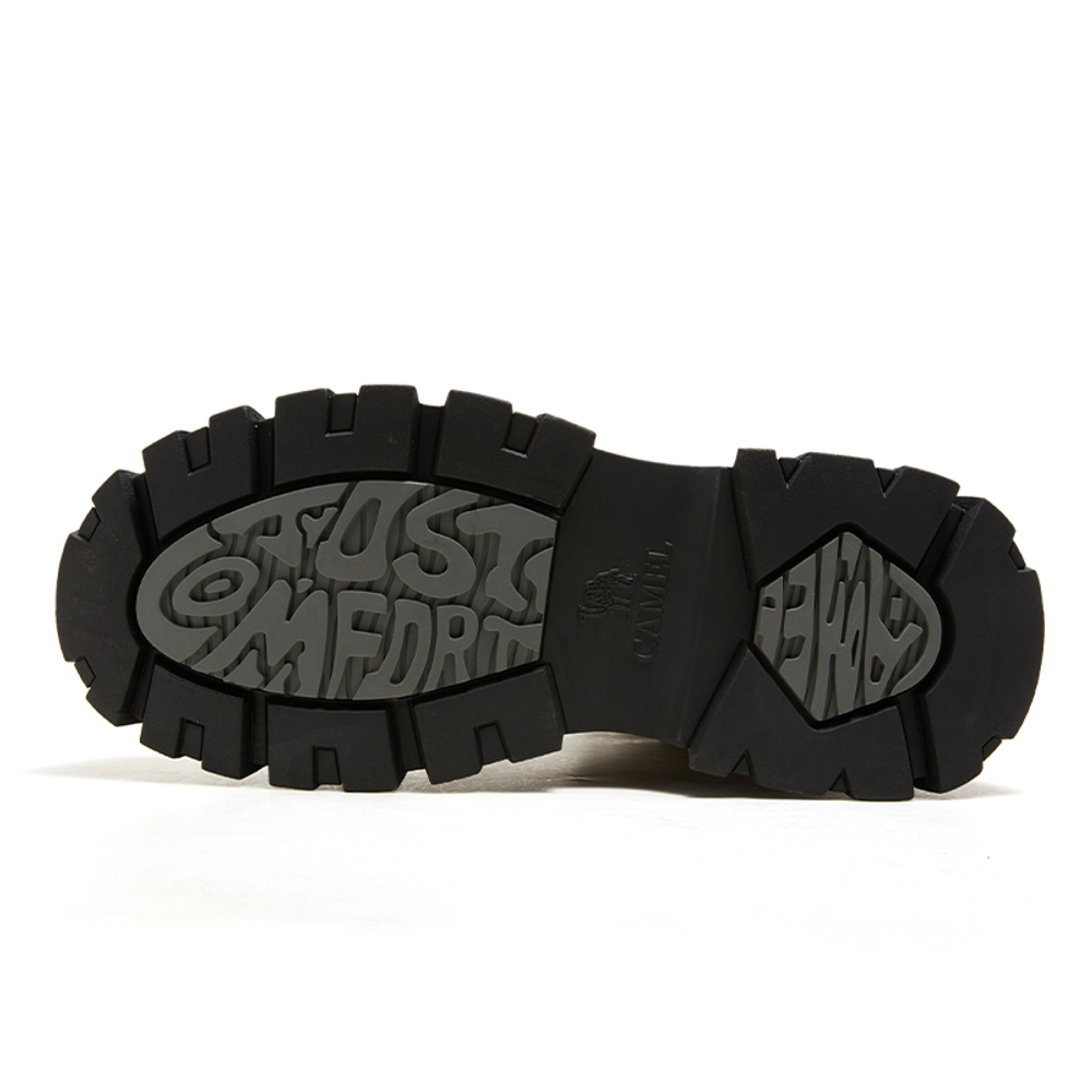 CAMEL Work Boots Men"s High top Dawn Green / Dark Night Black / Desert Yellow