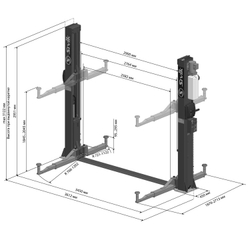 SIVIK ПГА-4200-НС Подъёмник двухстоечный электрогидравлический, 4,2 т
