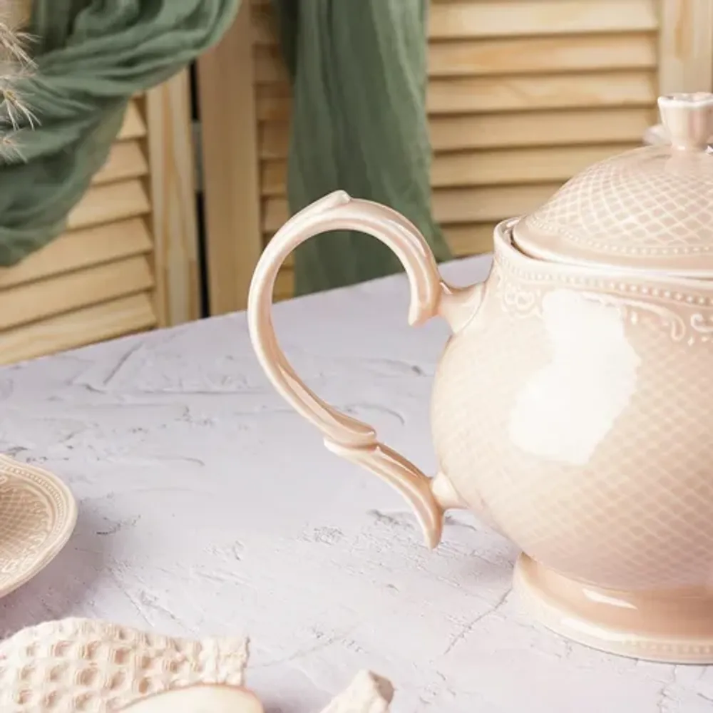 Чайник 1100 мл d 15,5 см h11,2 см Aristocrat Peach Tea Noble [1]