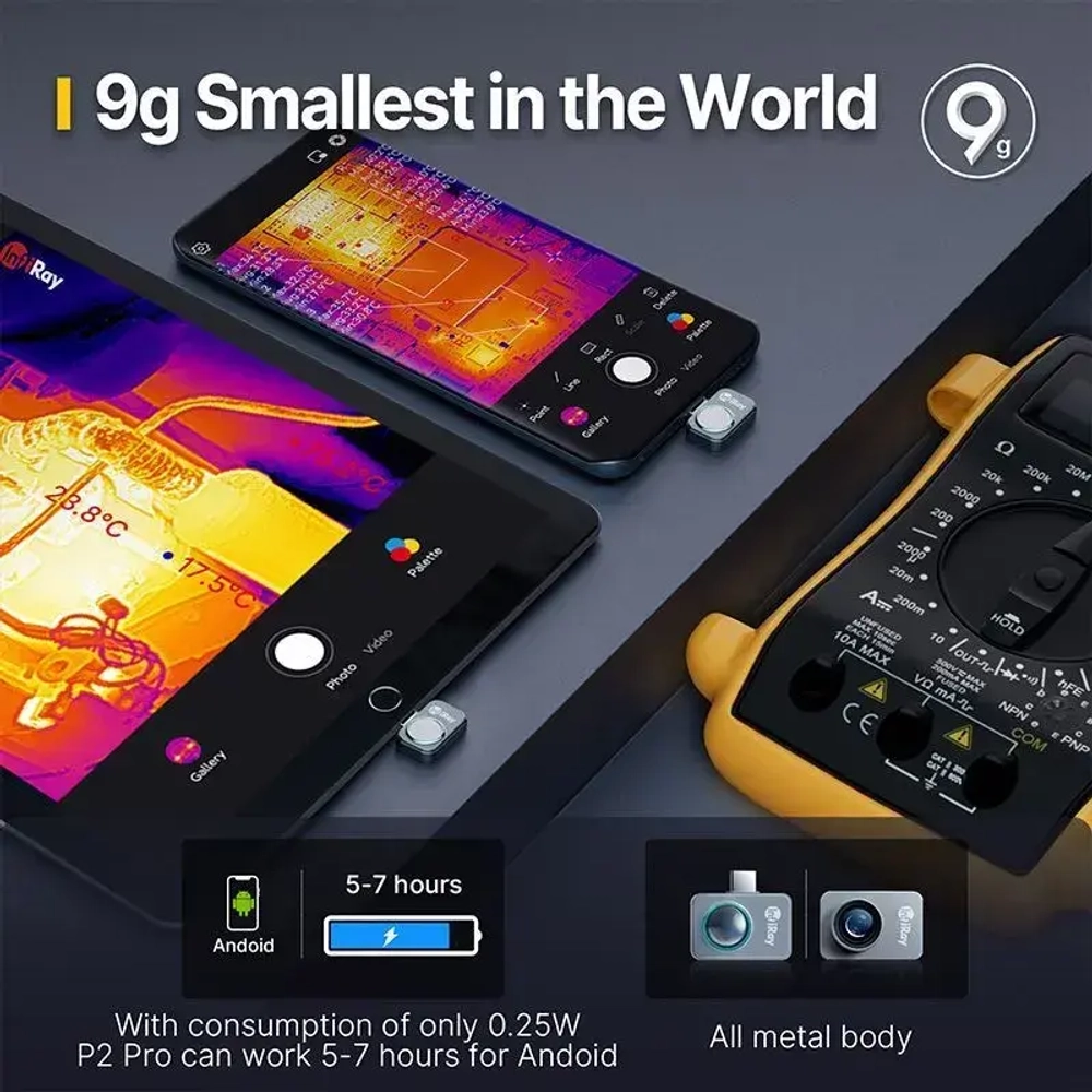 Смартфонный тепловизор INFIRAY P2 PRO, мобильная тепловизионная камера Андроид