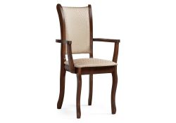 Кресло Вилмот темный орех / бежевый