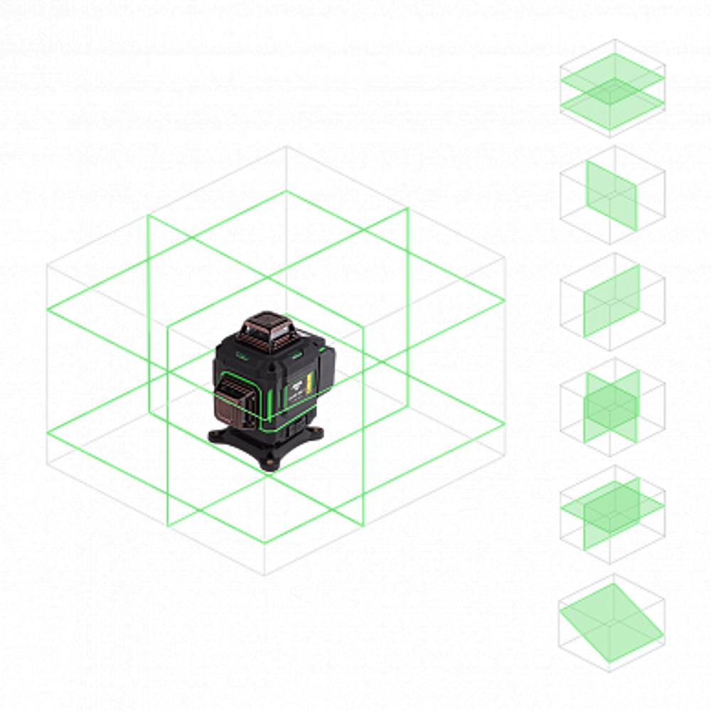 Лазерный уровень AMO LN 4D-360-7 (с зеленым лучом)