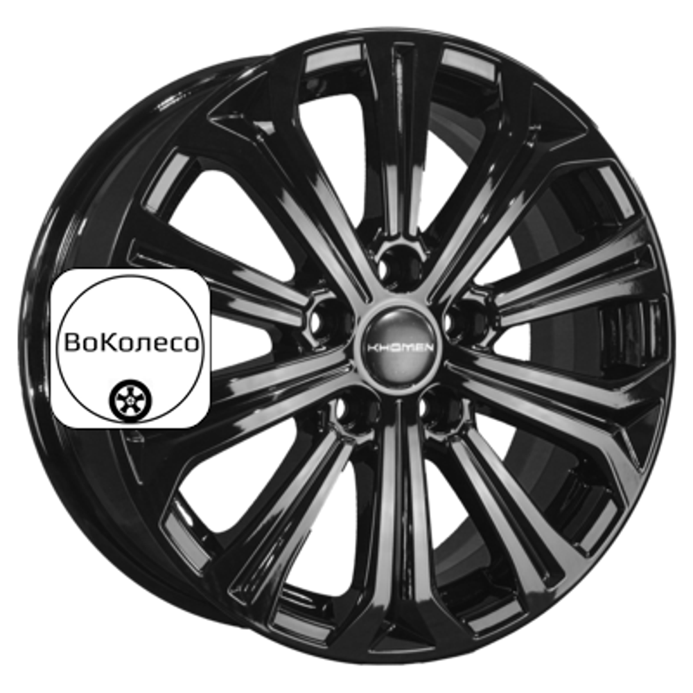 6,5x16/5x108 ET50 D63,3 KHW1610 (Focus) Black Khomen Wheels