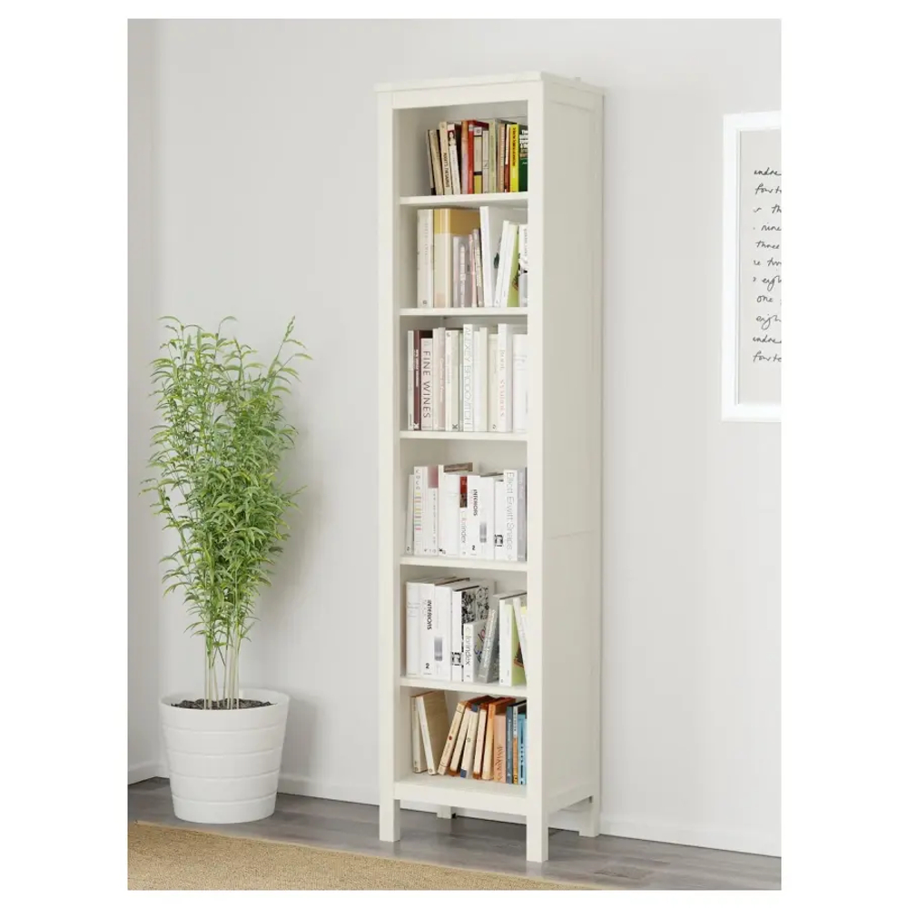 Открытый книжный шкаф - IKEA HEMNES, 49x197 см, белый, ХЕМНЭС ИКЕА
