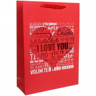 Пакет подарочный «I LOVE YOU» 44*31*12 см