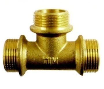 Тройник латунный 1 1/2" НР-НР-НР TIM