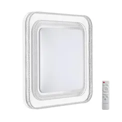 7685/EL MARON SN 181 Светильник пластик/серебристый LED 70Вт 3000-6000K 490х490 IP43 пульт ДУ SUZY SILVER