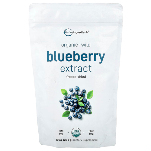 Micro Ingredients, Органический, лиофилизированный экстракт голубики, 283 г (10 унций)