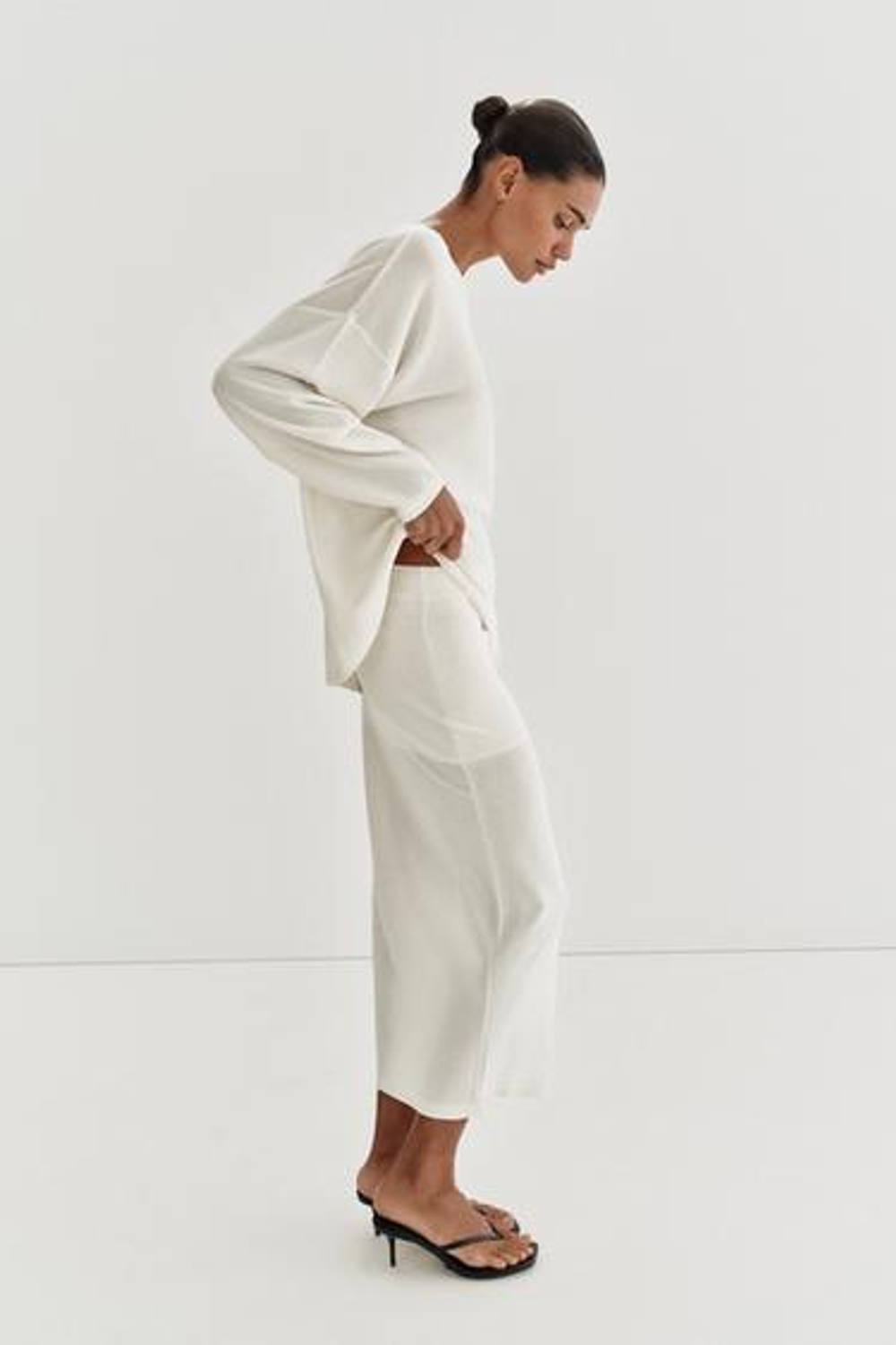 OVERSIZE ТОНКОЙ ВЯЗАНЫЙ СВИТЕР - ZARA