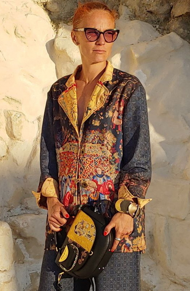 Двусторонний жакет "Фландрия", по мотивам средневековых шпалер