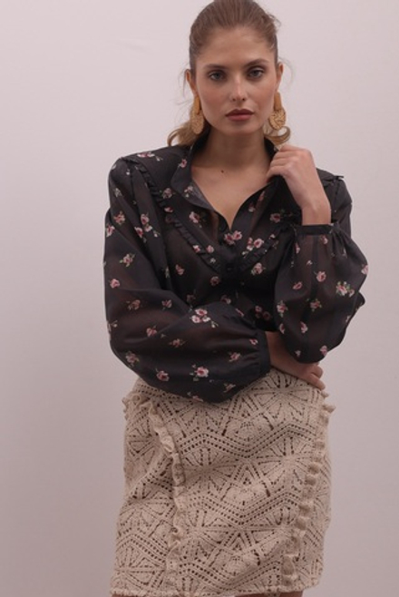 Блейзер из шелкового батиста на пуговицах