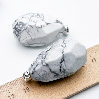 Подвеска, магнезит, размер около 34-36 мм, цена за 1 шт