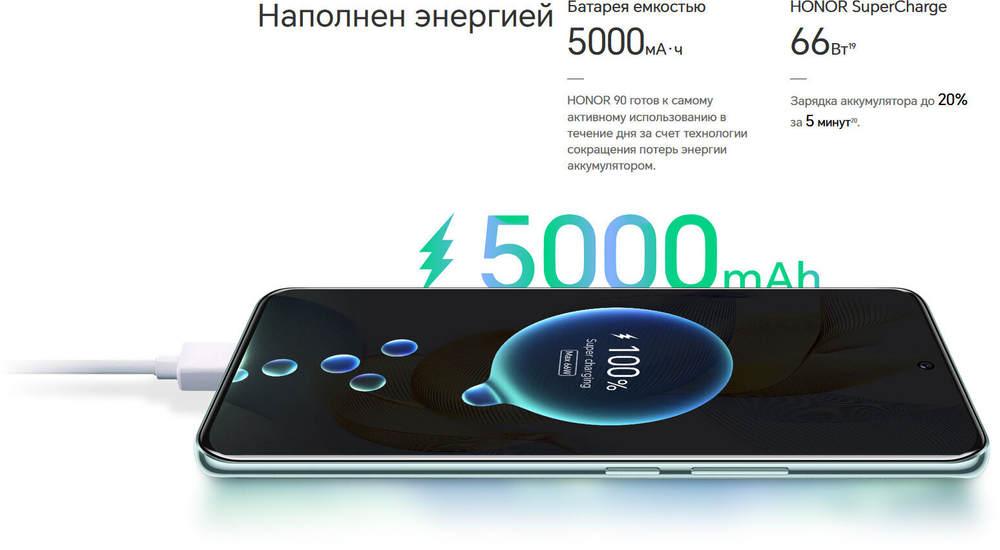 Смартфон HONOR 90 8/256 ГБ Global для РФ, Dual nano SIM, emerald green