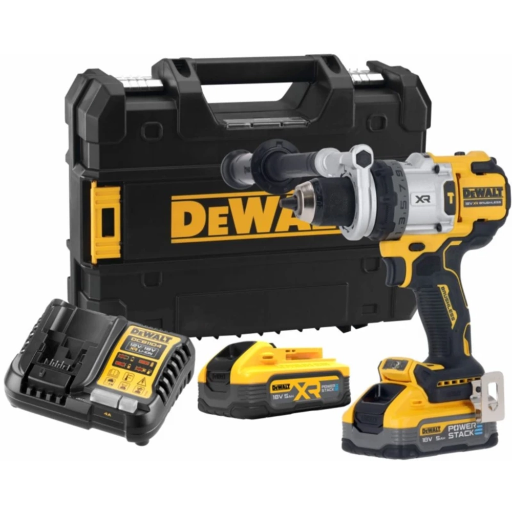 DeWalt DCD1007H2T аккумуляторный шуруповерт (2 x 5 Ач, ЗУ) DCD1007H2T-QW