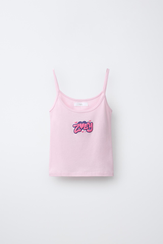 ZARA ТОП KPOP DEMON HUNTERS™ NETFLIX ©, РОЗОВЫЙ\БЕЛЫЙ