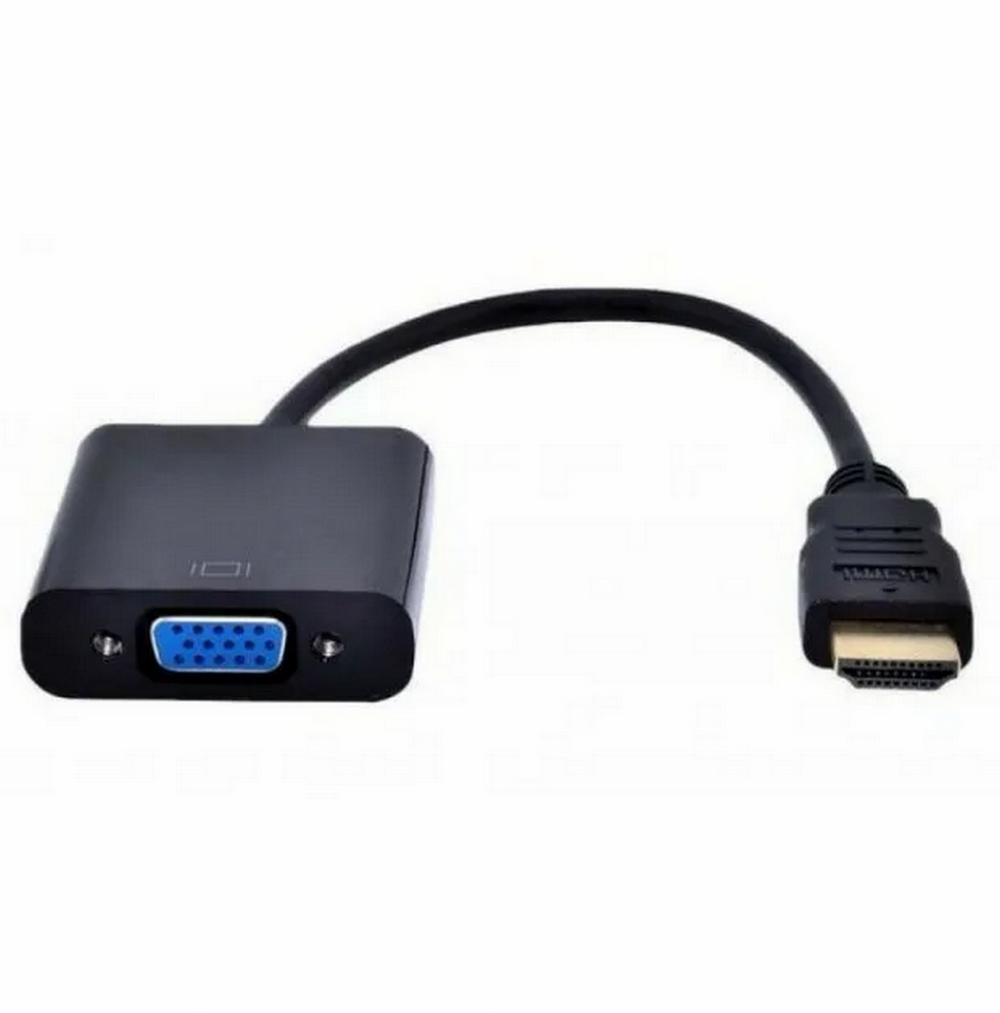 Переходник HDMI (male) x VGA (female) +AUX Rohs