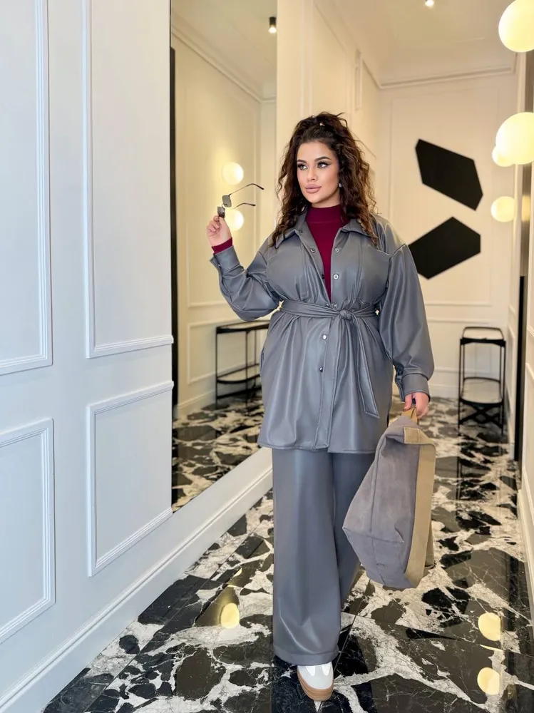 Костюм кожаный УК-1130-2 Фабрика Моды