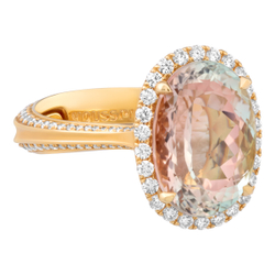 Кольцо с Турмалином и Бриллиантами, R0070-45/1